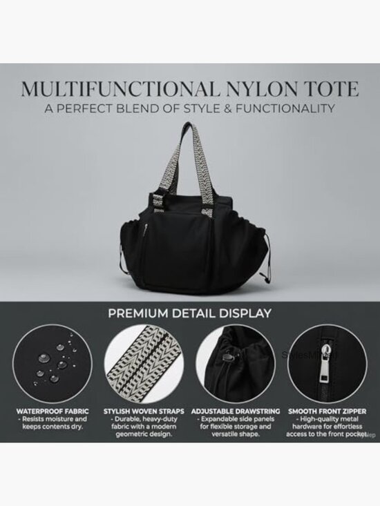 4-Way Convertible Backpack, Water Resistant Lightweight Tote, Multi Pocket main image 7